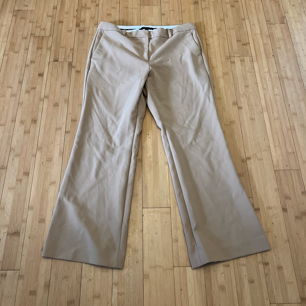 Ann Taylor Tan Trousers Wide-Leg Design